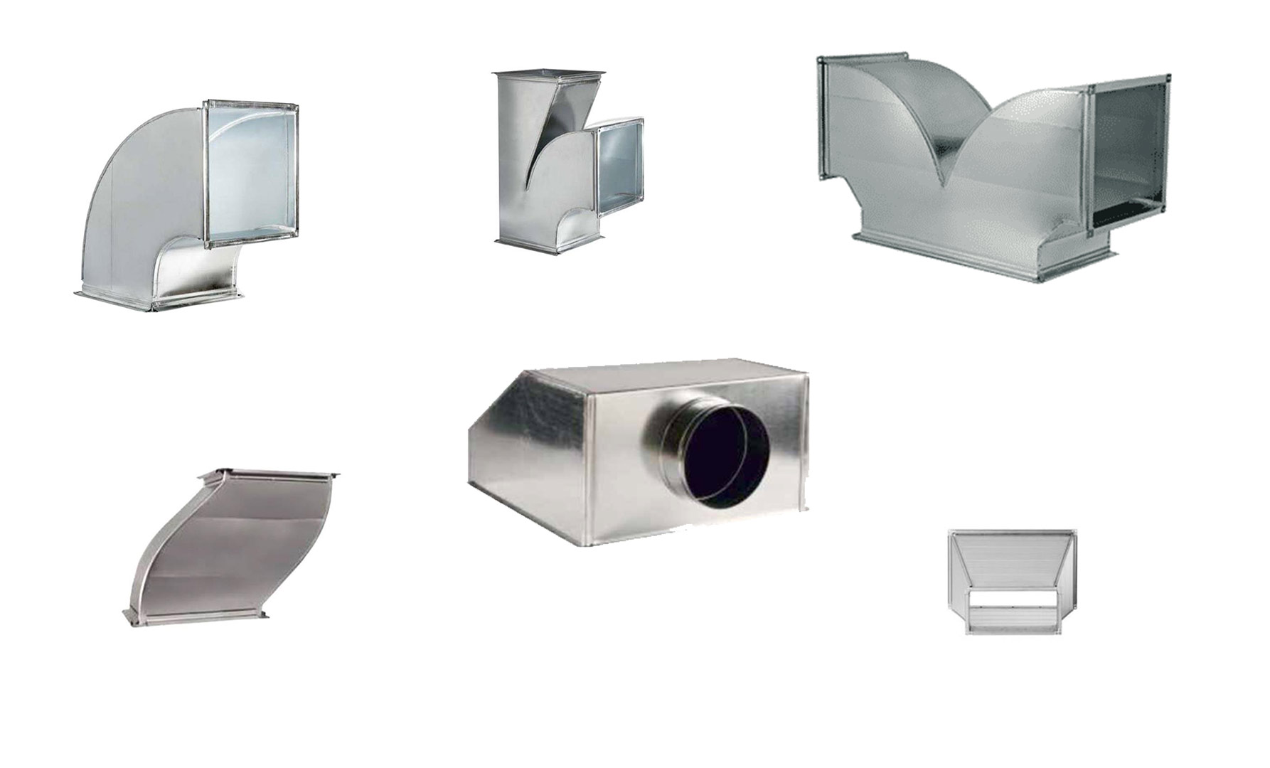 Kendinden Flanşlı Kare Kanal Fittings